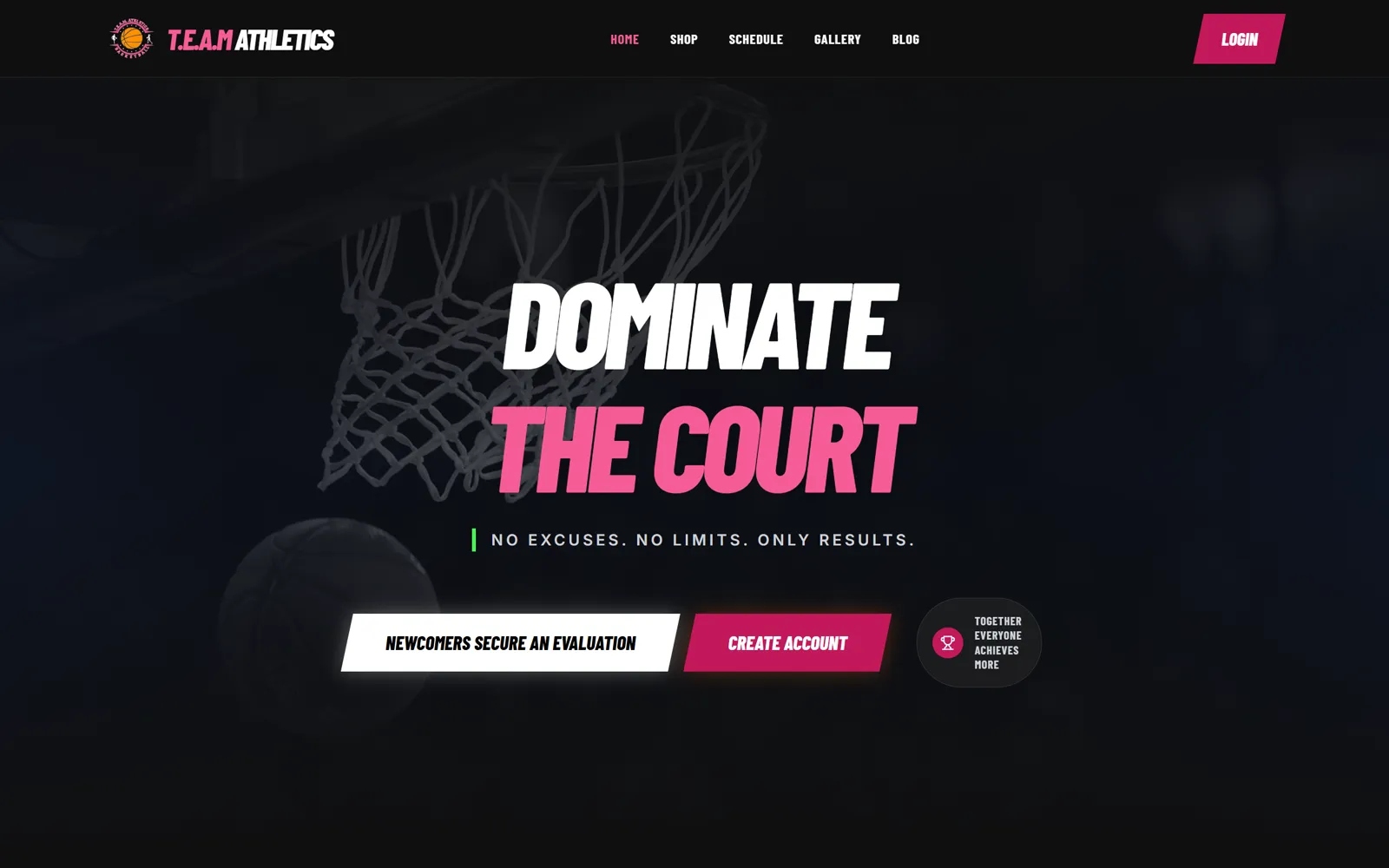 The T.E.A.M Athletics home page